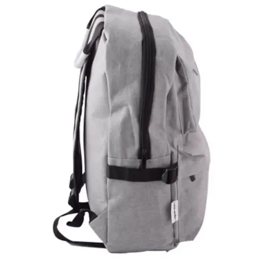 Comet Laptop Backpack & USB Port Grey Side